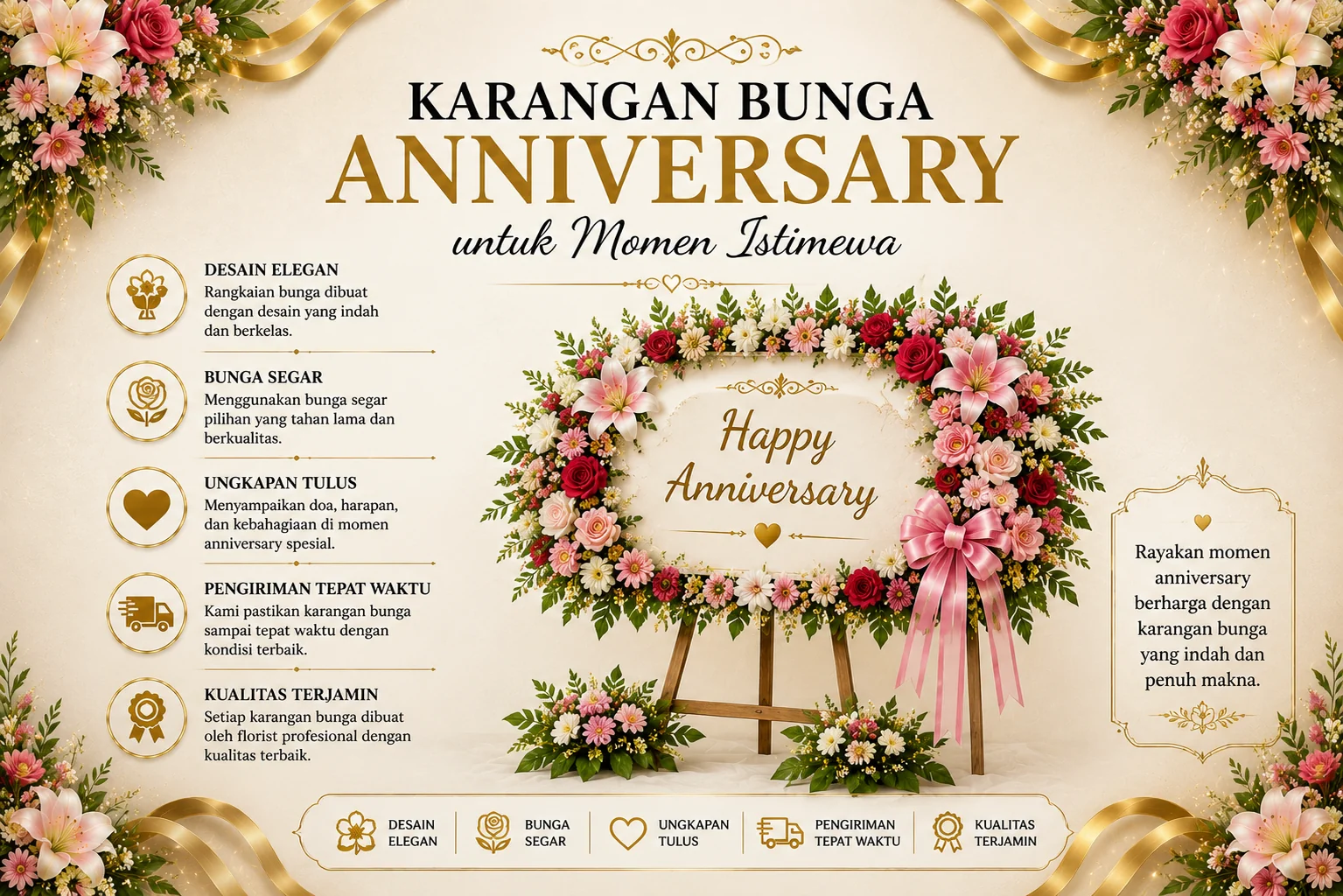 Karangan Bunga Anniversary