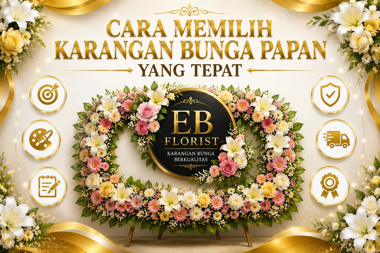 Cara Memilih Karangan Bunga Papan